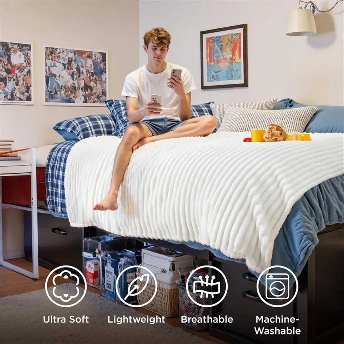 Белое одеяло для дивана - уютное одеяло для женщин, милые пледы для девочек, декор для комнаты, дома, общежития
Белое одеяло для дивана - уютное одеяло для женщин, милые пледы для девочек, декор для комнаты, дома, общежития