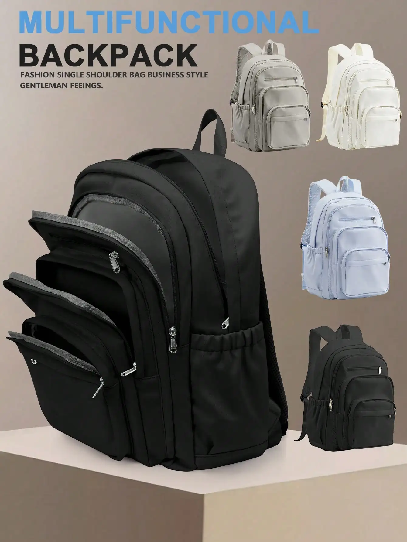 Large College Bookbag Travel Laptop Backpack Fits 14-15.6 Inch Notebook, Laptop Backpack 15 Inch For Women Men, Lightweight Durable School Bookbag 15.6" Computer Bag Outdoor Hiking Backpacks With Multifunction Pockets, Daypack Backpack With Laptop Compart
Large College Bookbag Travel Laptop Backpack Fits 14-15.6 Inch Notebook, Laptop Backpack 15 Inch For Women Men, Lightweight Durable School Bookbag 15.6" Computer Bag Outdoor Hiking Backpacks With Multifunction Pockets, Daypack Backpack With Laptop Compart