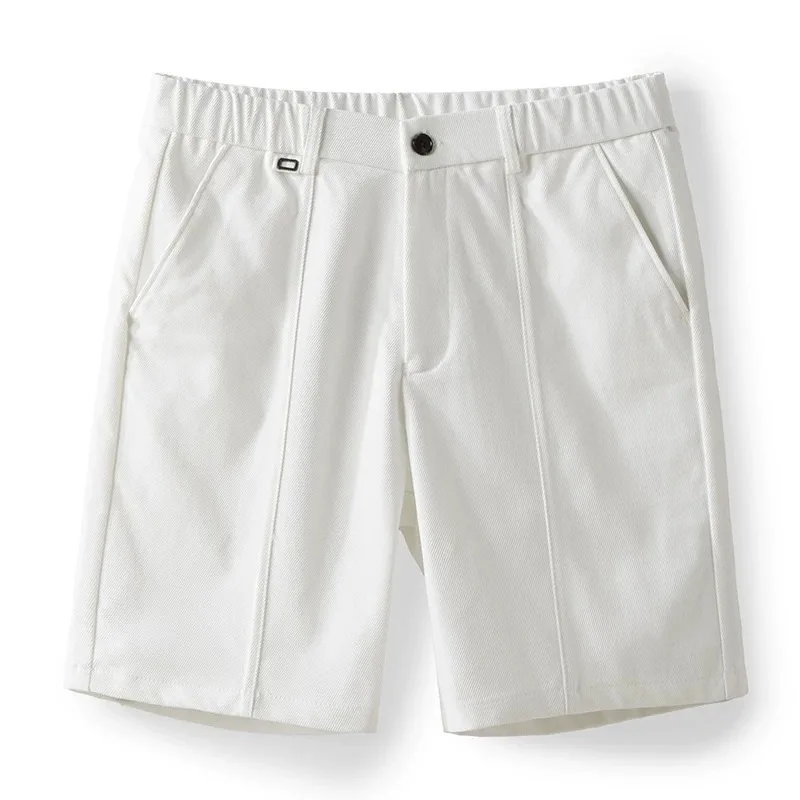 Men Textured Suit Shorts Elastic Waist Straight Knee Length Split Seam Casual Business Dress Short Pants With Side Pockets
Men Textured Suit Shorts Elastic Waist Straight Knee Length Split Seam Casual Business Dress Short Pants With Side Pockets