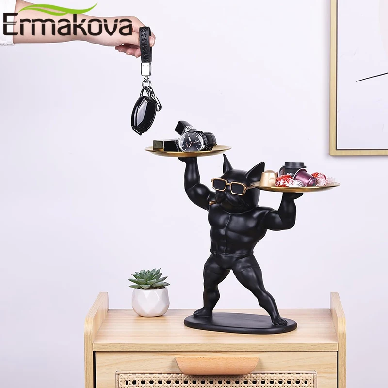 ERMAKOVA, крутой поднос для французского бульдога из смолы, скульптура, держатель для фигурки Kong Fu, домашний художественный обеденный стол, офисный стол, прихожая, полка, декор
ERMAKOVA, крутой поднос для французского бульдога из смолы, скульптура, держатель для фигурки Kong Fu, домашний художественный обеденный стол, офисный стол, прихожая, полка, декор