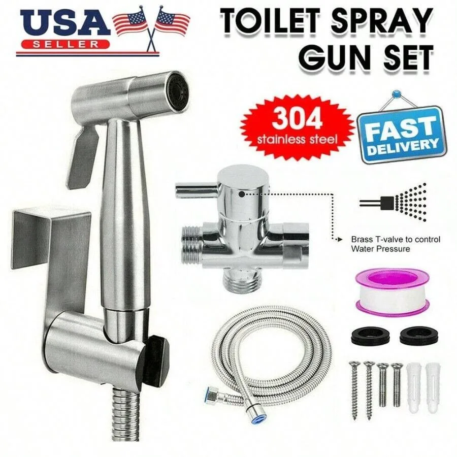 Luxury Handheld Bidet Toilet Jet Spray Muslim Hygienic Shattaf Douche Shower Kit
Luxury Handheld Bidet Toilet Jet Spray Muslim Hygienic Shattaf Douche Shower Kit
