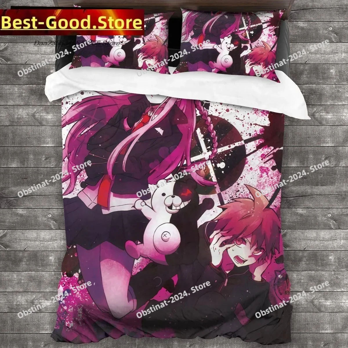 3D Print Cartoons Danganronpa Monokuma Bedding Set Single Twin Full Queen King Size Bed Set Adult Kid Bedroom Duvet cover Sets
3D Print Cartoons Danganronpa Monokuma Bedding Set Single Twin Full Queen King Size Bed Set Adult Kid Bedroom Duvet cover Sets