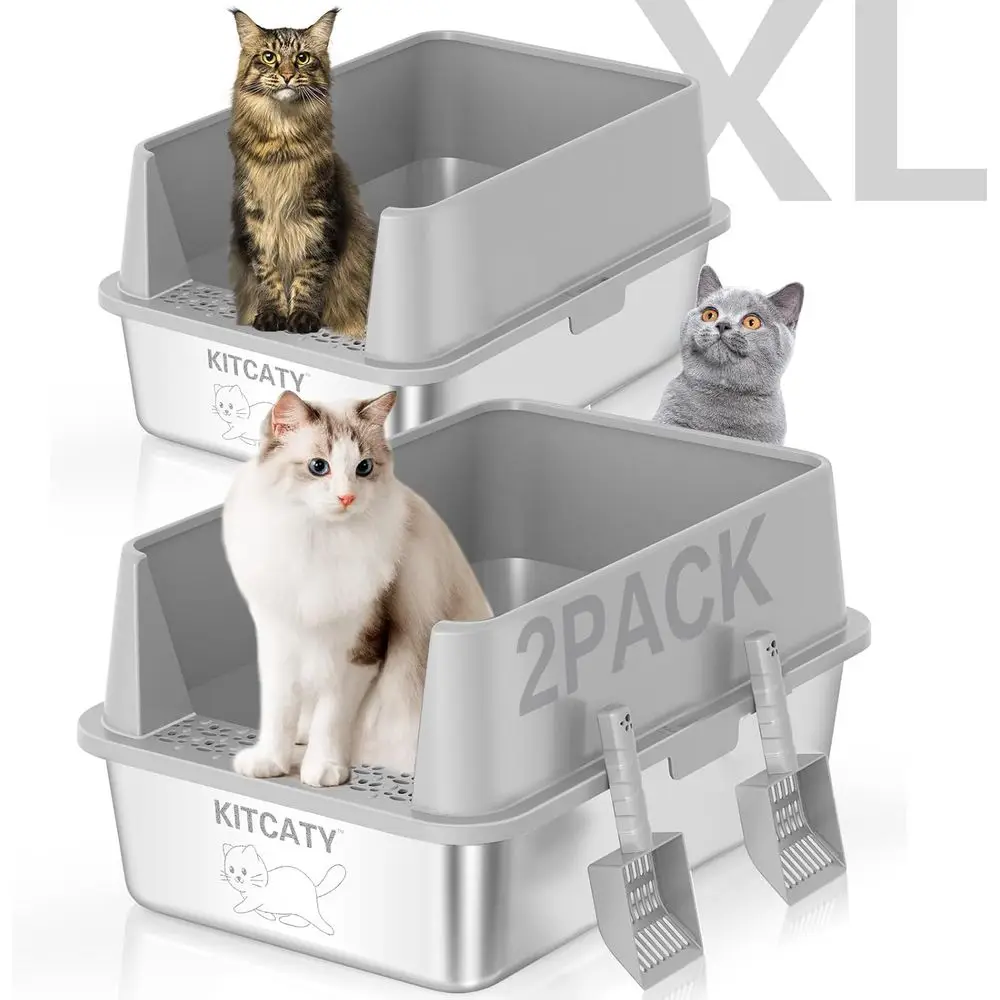 Extra Large Metal Litter Box with Lid, High Sides, Odor-Free, Leak-Proof, Stain and Rust Resistant, Easy Clean, Scoop Included
Extra Large Metal Litter Box with Lid, High Sides, Odor-Free, Leak-Proof, Stain and Rust Resistant, Easy Clean, Scoop Included