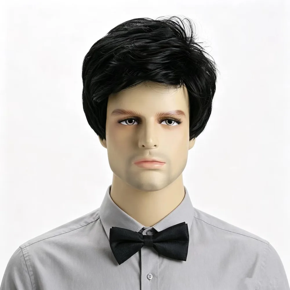 Men's Short Curly Wig Natural Black & Dark Brown Synthetic Hair Heat Resistant Daily Party Wear
Men's Short Curly Wig Natural Black & Dark Brown Synthetic Hair Heat Resistant Daily Party Wear