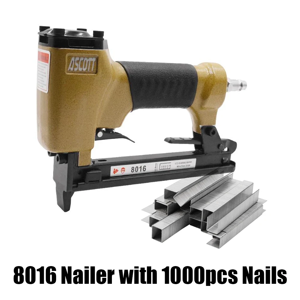 21Ga 8016 Air Upholstery Stapler Framing Nail Gun Pneumatic Staple Gun with 1000pcs 12.8mm Width Crown Staples
21Ga 8016 Air Upholstery Stapler Framing Nail Gun Pneumatic Staple Gun with 1000pcs 12.8mm Width Crown Staples
