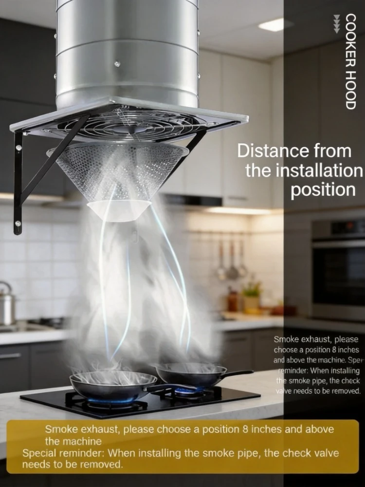 Powerful High Suction Smoke Exhaust Fan Household Kitchen Range Hood Ventilation Fan
Powerful High Suction Smoke Exhaust Fan Household Kitchen Range Hood Ventilation Fan