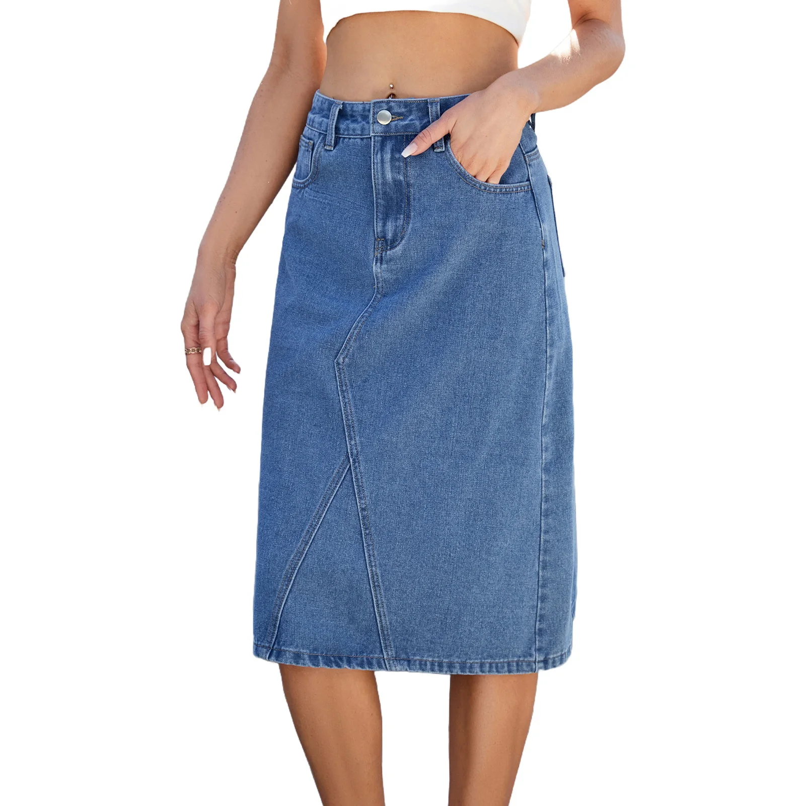 Retro High Waisted Denim Skirt Women's Summer Mid Length Solid Color Casual A-line Skirt 2024 New Tassel Design Slim Fit Skirt
Retro High Waisted Denim Skirt Women's Summer Mid Length Solid Color Casual A-line Skirt 2024 New Tassel Design Slim Fit Skirt