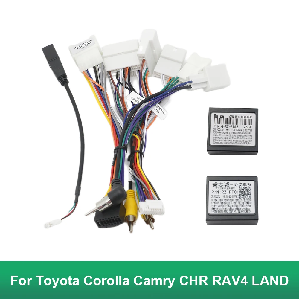 Canbus Box RZ-FT01 RZ-FT52 для Toyota Corolla Camry CHR RAV4 LAND CRUISER Android автомобильный радиоприемник жгут проводов кабель питания
Canbus Box RZ-FT01 RZ-FT52 для Toyota Corolla Camry CHR RAV4 LAND CRUISER Android автомобильный радиоприемник жгут проводов кабель питания