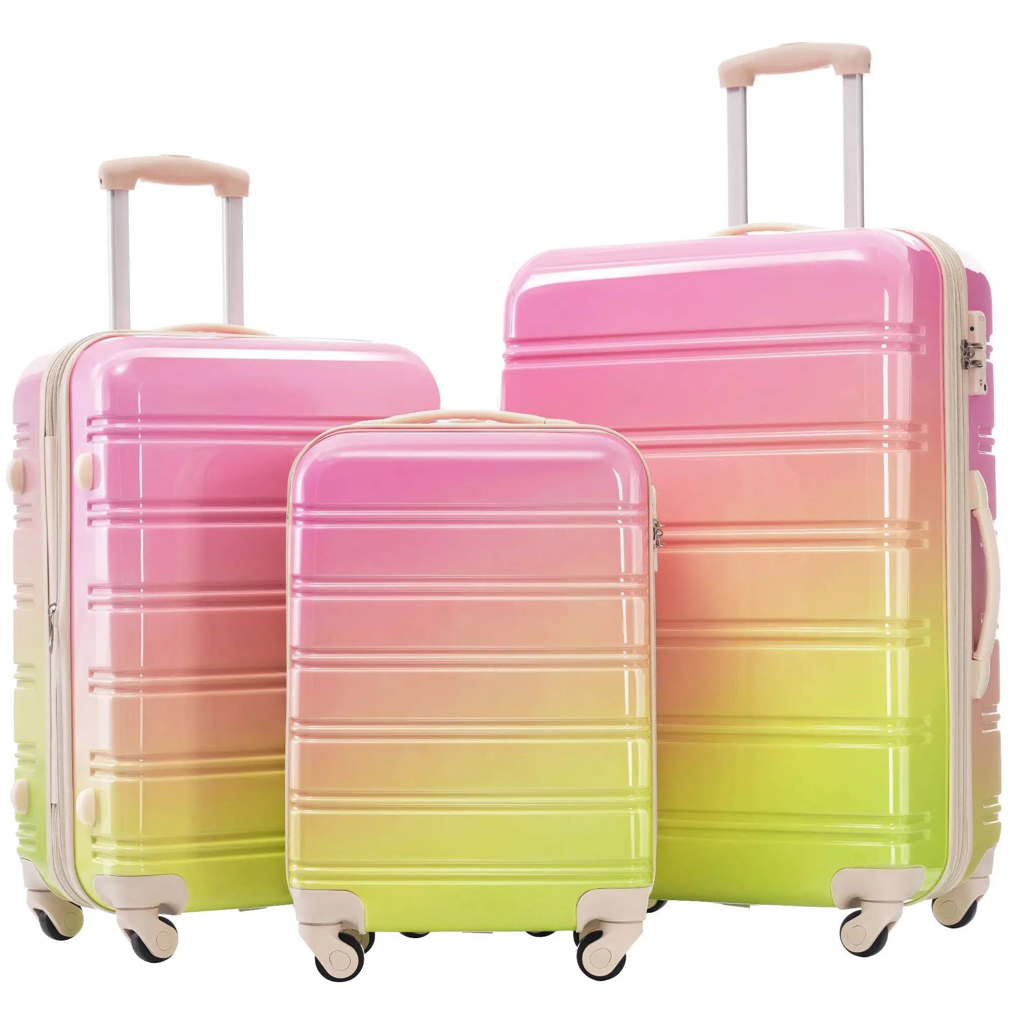 Hardshell Luggage Sets 3 Piece Gradient Color Expandable Suitcase with Spinner Wheels and TSA Lock Lightweight 20" 24" 28" Avail
Hardshell Luggage Sets 3 Piece Gradient Color Expandable Suitcase with Spinner Wheels and TSA Lock Lightweight 20" 24" 28" Avail