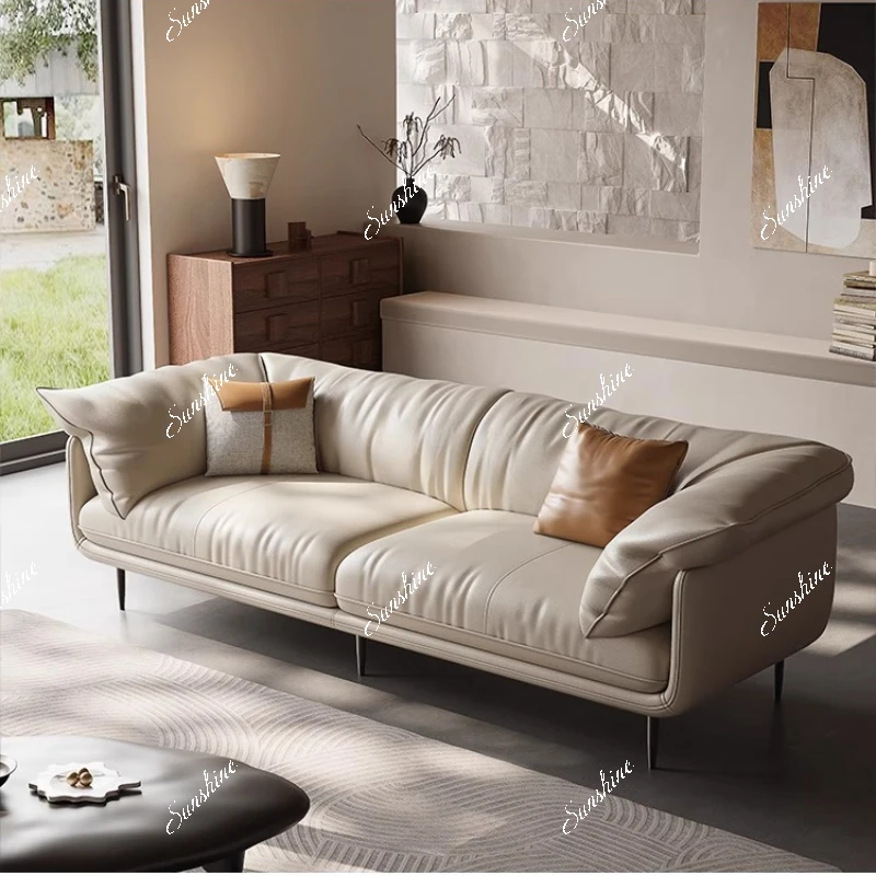 Italian light luxury minimalist living room, modern and simple top-layer cowhide down chaise longue sofa
Italian light luxury minimalist living room, modern and simple top-layer cowhide down chaise longue sofa