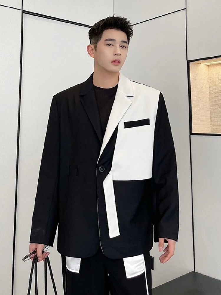 Мужской костюм Bla White контрастного цвета: повседневный, молодежный, свободный крой, длинный рукав, на одной пуговице, классический воротник, пиджак
Мужской костюм Bla White контрастного цвета: повседневный, молодежный, свободный крой, длинный рукав, на одной пуговице, классический воротник, пиджак