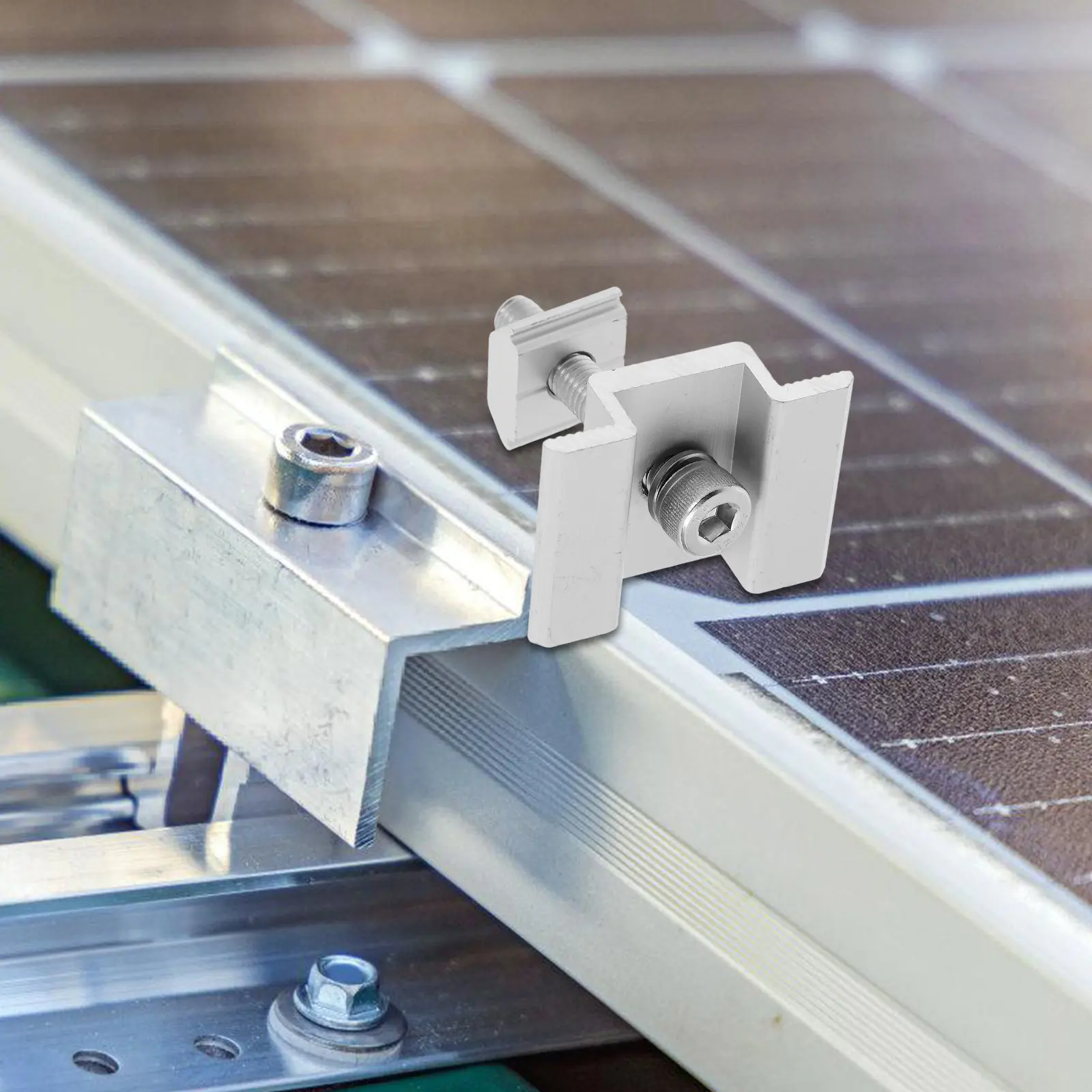 4 Pcs Panel Bracket Support Mid Clamps Solar Module Lighting Mounting Boat Brackets Grounding Gutter Kit Aluminum
4 Pcs Panel Bracket Support Mid Clamps Solar Module Lighting Mounting Boat Brackets Grounding Gutter Kit Aluminum