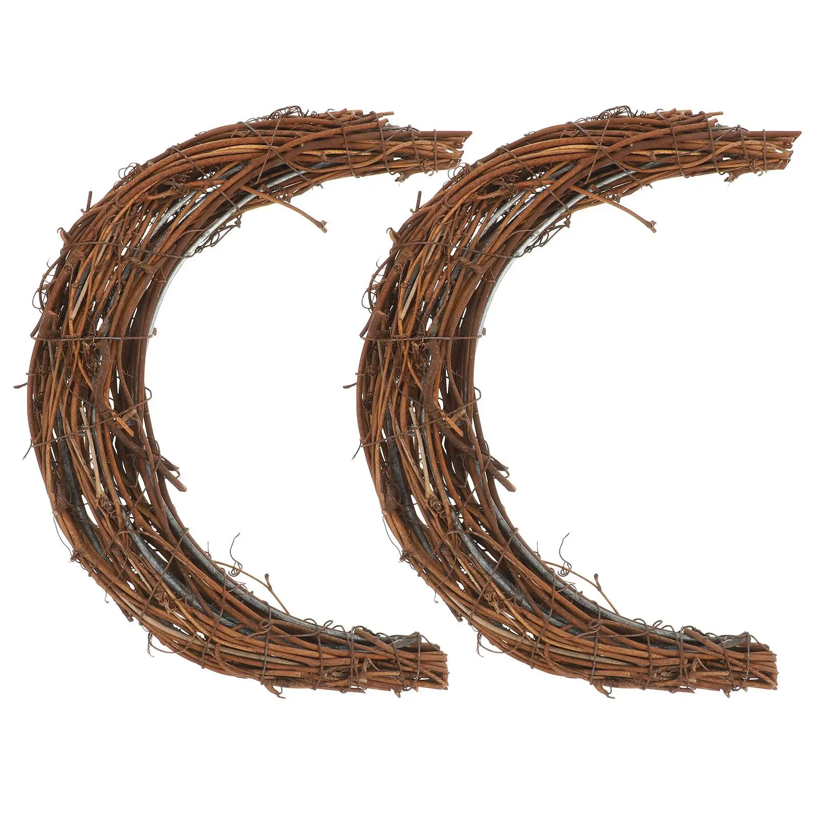 2 Pcs Rattan Wreath Garland Moon Shaped DIY Flower Hoops Natural Vine Decor Craft Home Wall Festival Party Holiday
2 Pcs Rattan Wreath Garland Moon Shaped DIY Flower Hoops Natural Vine Decor Craft Home Wall Festival Party Holiday