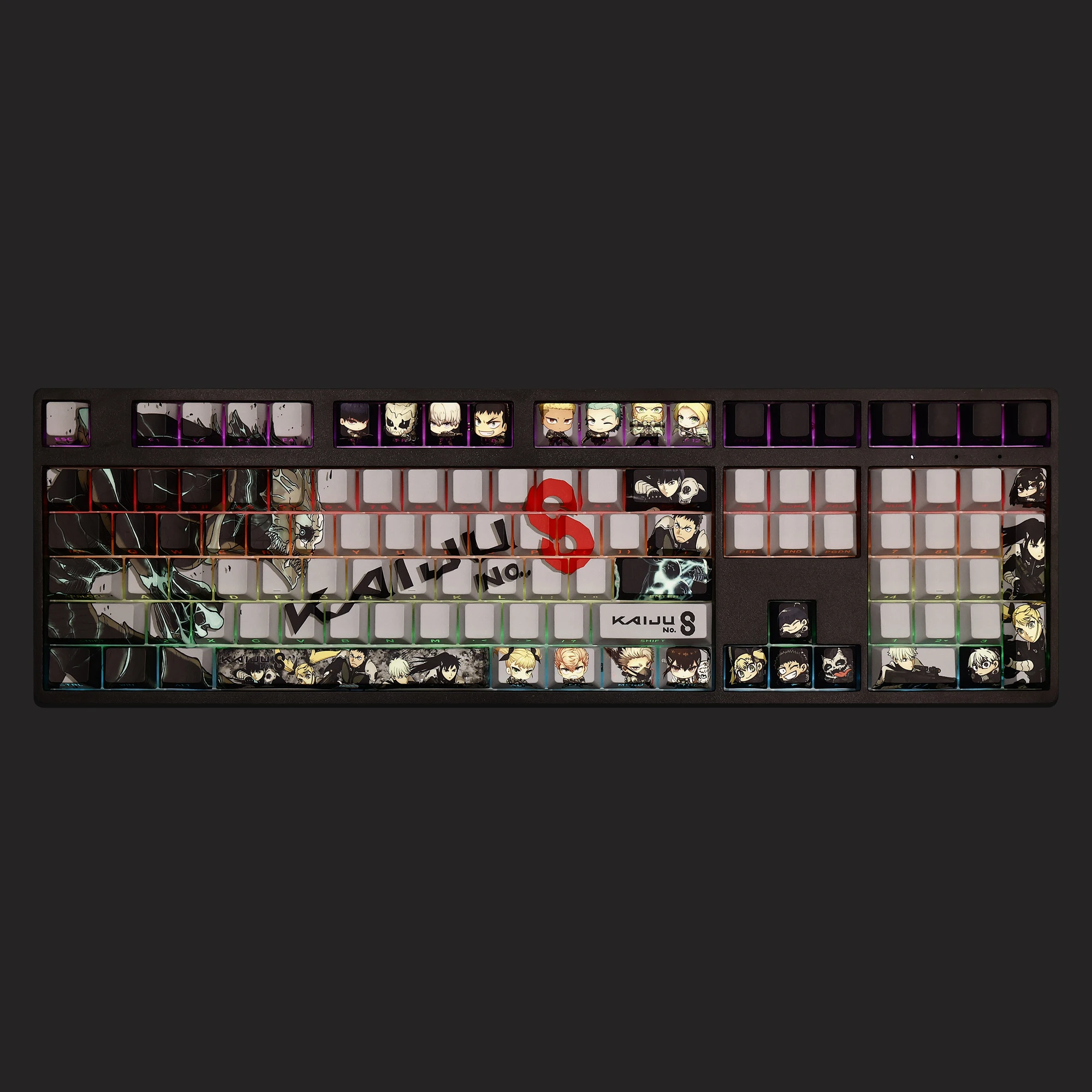 Kaiju No.8 Keycaps 108 Keys PBT Dye Sub Gaming Anime Key Caps Cherry Profile PBT Keycaps for Mechanical Gaming Keyboard
Kaiju No.8 Keycaps 108 Keys PBT Dye Sub Gaming Anime Key Caps Cherry Profile PBT Keycaps for Mechanical Gaming Keyboard