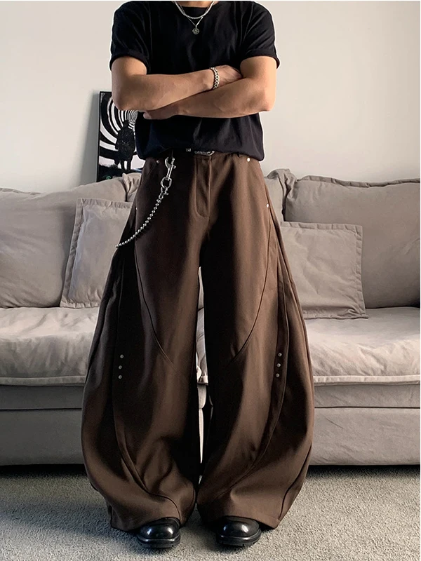 Cleanfit American Style Black Splicing Rivet Knife West Pants Loose Casual Wide Leg Long Trousers for Men And Women
Cleanfit American Style Black Splicing Rivet Knife West Pants Loose Casual Wide Leg Long Trousers for Men And Women