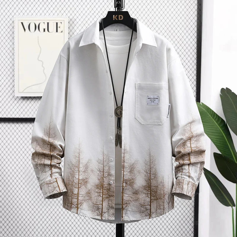 Men's Casual Cotton Long Sve irt Spring Autumn adient Faion Brand Loose Fit Hong Sle Printed Jaet New Model Hand...
Men's Casual Cotton Long Sve irt Spring Autumn adient Faion Brand Loose Fit Hong Sle Printed Jaet New Model Hand...