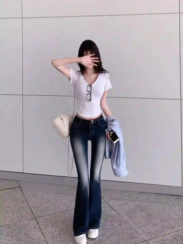 American Retro Waed Bell Bot Jeans Women High Waist Elastic Slimming Lightening White Wide Leg Pants Casual Cotton Denim
American Retro Waed Bell Bot Jeans Women High Waist Elastic Slimming Lightening White Wide Leg Pants Casual Cotton Denim