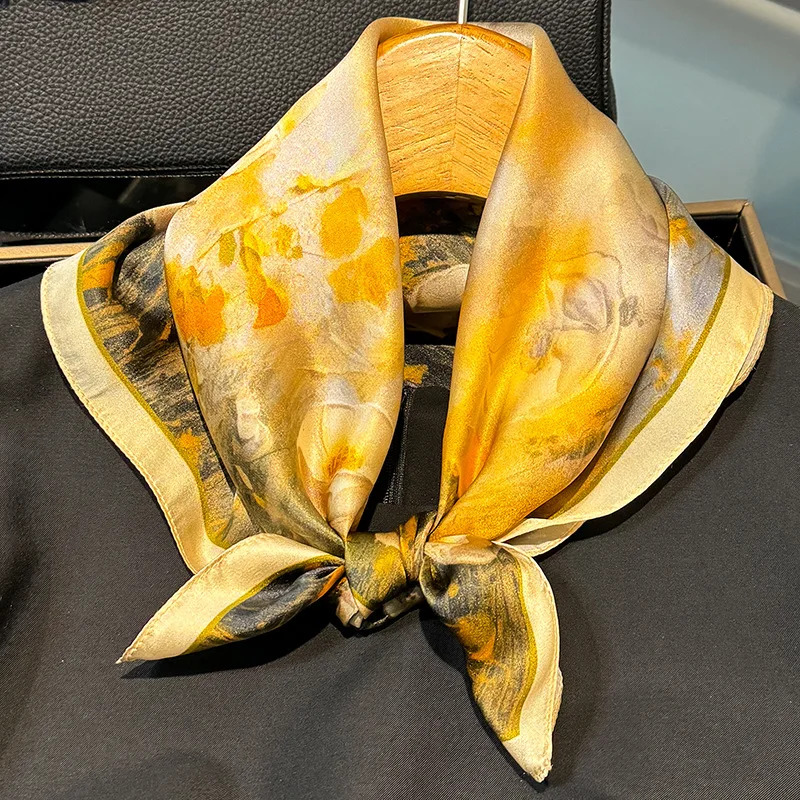 Pure 100% Silk Scarf Floral Printed Women Square Handkerchief Headband Bag Scarfs Female Small Neck Scarves Ladies Bandana
Pure 100% Silk Scarf Floral Printed Women Square Handkerchief Headband Bag Scarfs Female Small Neck Scarves Ladies Bandana