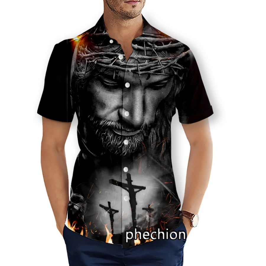phechion Summer Mens Short Sleeve Beach Shirts God Religion Jesus 3D Printed Casual Shirts Fashion Streetwear Men Tops X100
phechion Summer Mens Short Sleeve Beach Shirts God Religion Jesus 3D Printed Casual Shirts Fashion Streetwear Men Tops X100