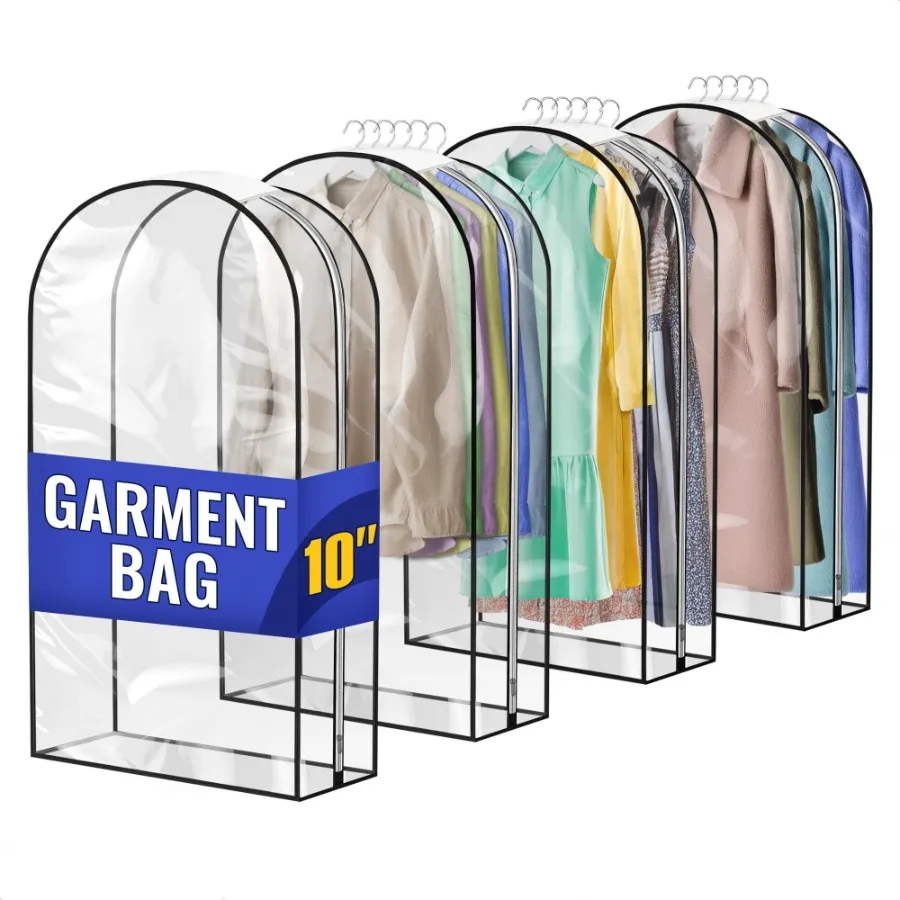 4 Pcs Clear Garment Bags for Hanging Clothes Dust Proof Suit Bags for Closet Storage 40 x24 x10 inch with Zipper Sides Designed
4 Pcs Clear Garment Bags for Hanging Clothes Dust Proof Suit Bags for Closet Storage 40 x24 x10 inch with Zipper Sides Designed