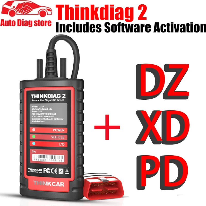 Original Thinkdiag 2 All System Diagnostic Tool Supports CAN FD Protocols THINKCAR Thinkdiag2 Include activation
Original Thinkdiag 2 All System Diagnostic Tool Supports CAN FD Protocols THINKCAR Thinkdiag2 Include activation