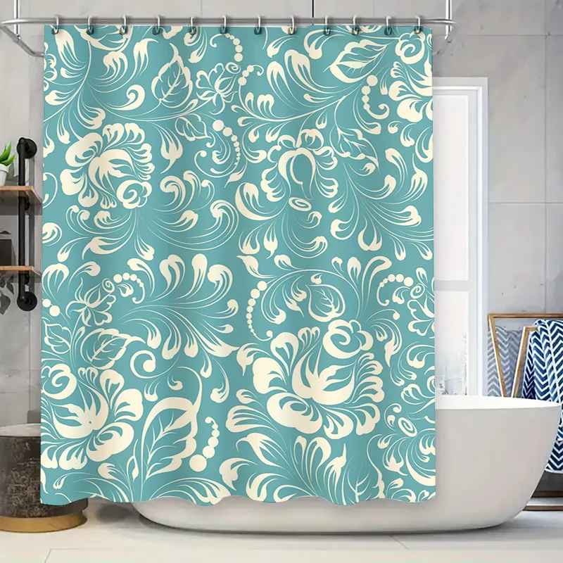 Elegant Blue White Floral Shower Curtain for Bathroom Decor Printed Waterproof Fabric with Hooks (59 x 72 Inches)
Elegant Blue White Floral Shower Curtain for Bathroom Decor Printed Waterproof Fabric with Hooks (59 x 72 Inches)