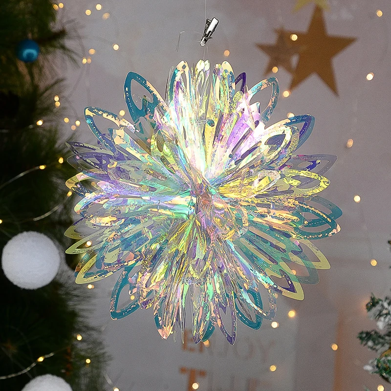 Rainbow Film Colorful Christmas Pendant Snowflake Honeycomb Xmas Tree Hanging Ornament Christmas Decor For Home New Year Navidad
Rainbow Film Colorful Christmas Pendant Snowflake Honeycomb Xmas Tree Hanging Ornament Christmas Decor For Home New Year Navidad