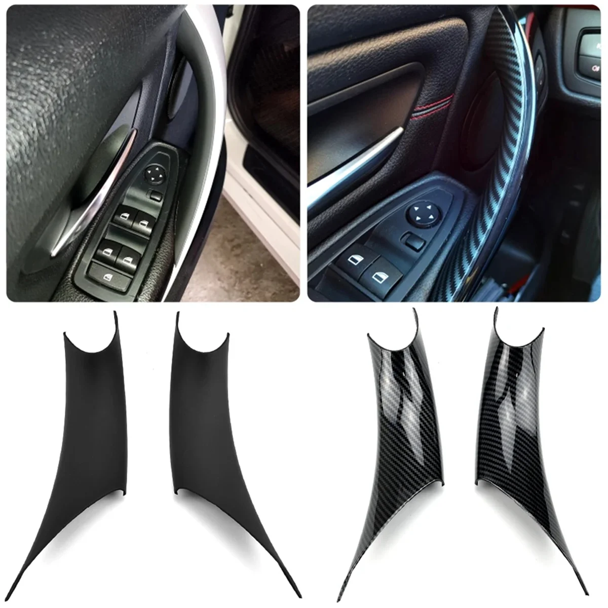 #829T 4PCS Car Interior Door Handle Cover Trim for BMW Armrest Pull Cover B (Carbon Fiber Pattern)
#829T 4PCS Car Interior Door Handle Cover Trim for BMW Armrest Pull Cover B (Carbon Fiber Pattern)