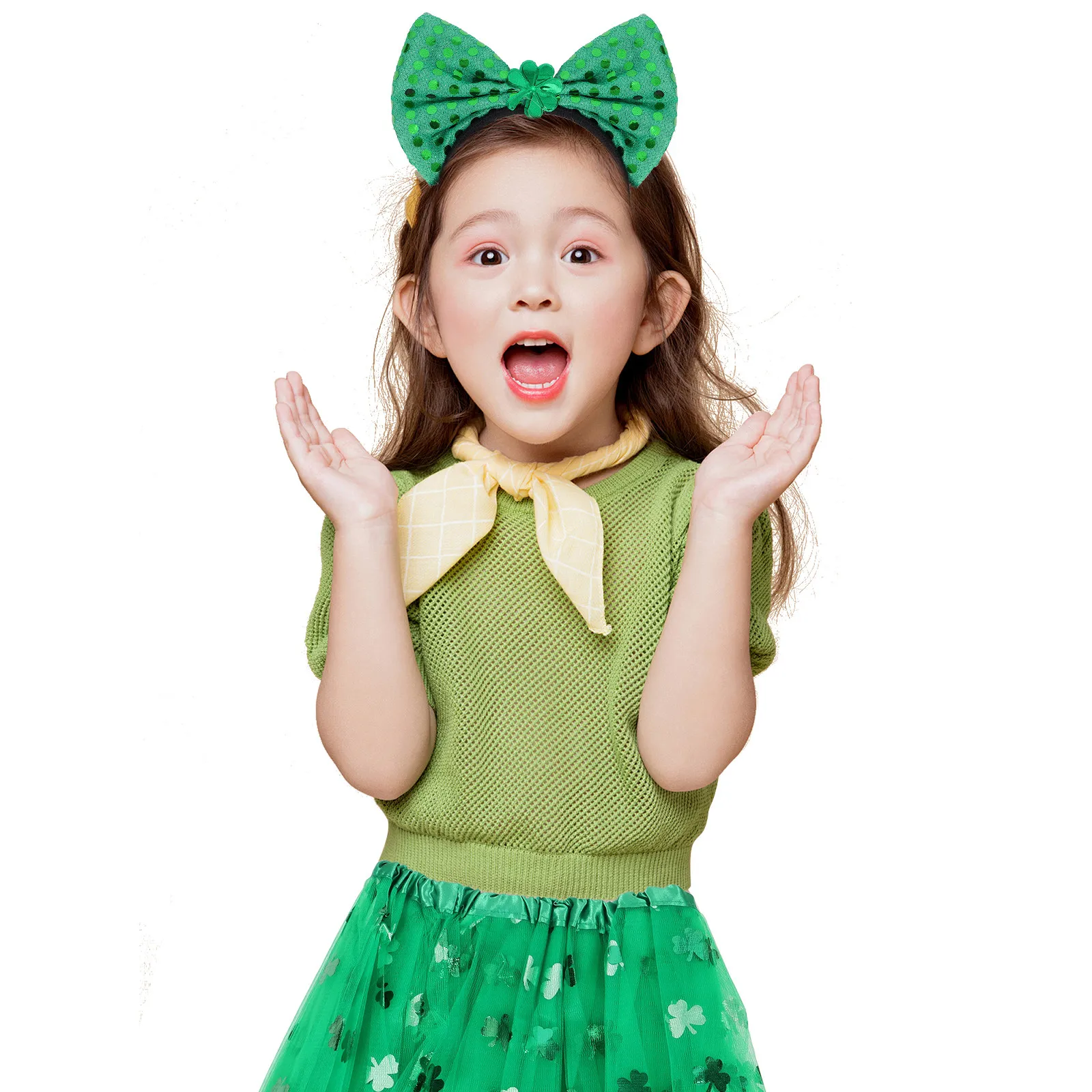 Набор: короткая юбка, повязка на голову, реквизит для фестивалей, декор для вечеринок, очаровательный ободок для волос, набор для празднования Дня Святого Патрика
Набор: короткая юбка, повязка на голову, реквизит для фестивалей, декор для вечеринок, очаровательный ободок для волос, набор для празднования Дня Святого Патрика