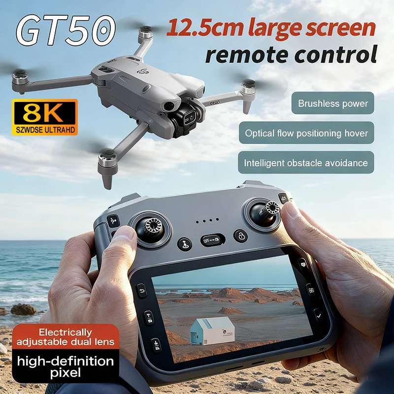 Новый квадрокоптер 2026 GT50 PRO Mini 5 Pro с двумя 8K HD камерами, Wi-Fi, GPS, 20 минут полета, для аэрофотосъемки, на радиоуправлении
Новый квадрокоптер 2026 GT50 PRO Mini 5 Pro с двумя 8K HD камерами, Wi-Fi, GPS, 20 минут полета, для аэрофотосъемки, на радиоуправлении