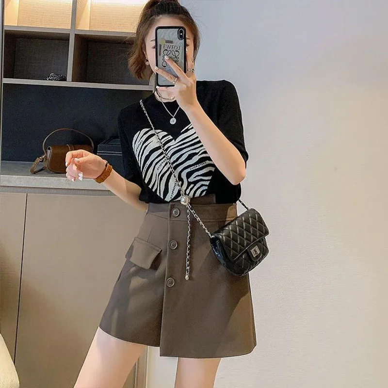 Summer O-neck Simple Short Sleeve Thin Knitted T-shirt Women Clothing Vintage Chic Jacquard Commute Tops
Summer O-neck Simple Short Sleeve Thin Knitted T-shirt Women Clothing Vintage Chic Jacquard Commute Tops