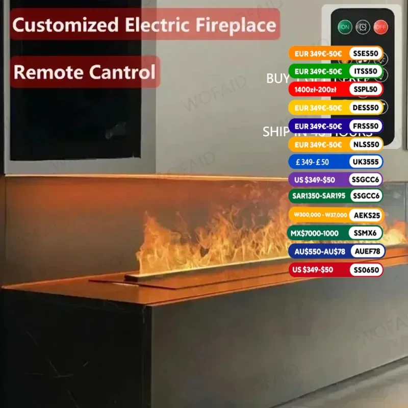 3D Atomizing Fireplace with No Fire Risk ECO Decoration Custom Fog Smart Indoor Simulation Color Flame Electric Water Steam Fire
3D Atomizing Fireplace with No Fire Risk ECO Decoration Custom Fog Smart Indoor Simulation Color Flame Electric Water Steam Fire