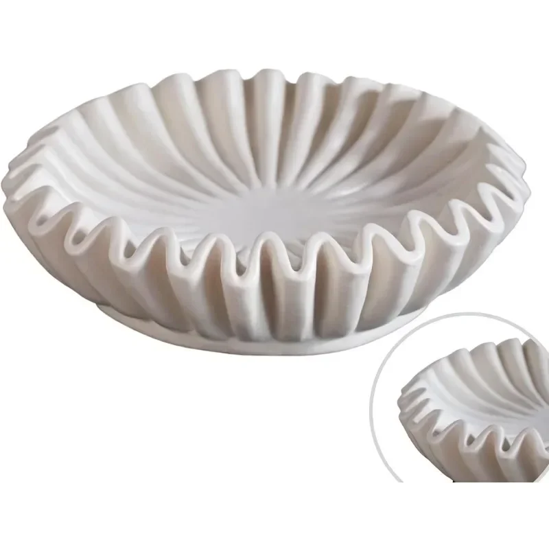 Groove Ruffle Edge Decorative Bowl Living Room Shaped Coffee Table, Bookshelf and Console Table Shaped Home Decoration
Groove Ruffle Edge Decorative Bowl Living Room Shaped Coffee Table, Bookshelf and Console Table Shaped Home Decoration