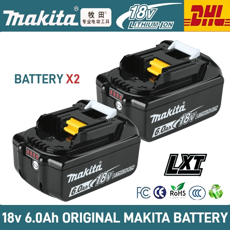 NEW Original Makita 6.0Ah 18V rechargeable Battery,Replaceable LED Lithium-ion, compatible 18V Power Tool DTW730 DDF487 DTD173
NEW Original Makita 6.0Ah 18V rechargeable Battery,Replaceable LED Lithium-ion, compatible 18V Power Tool DTW730 DDF487 DTD173