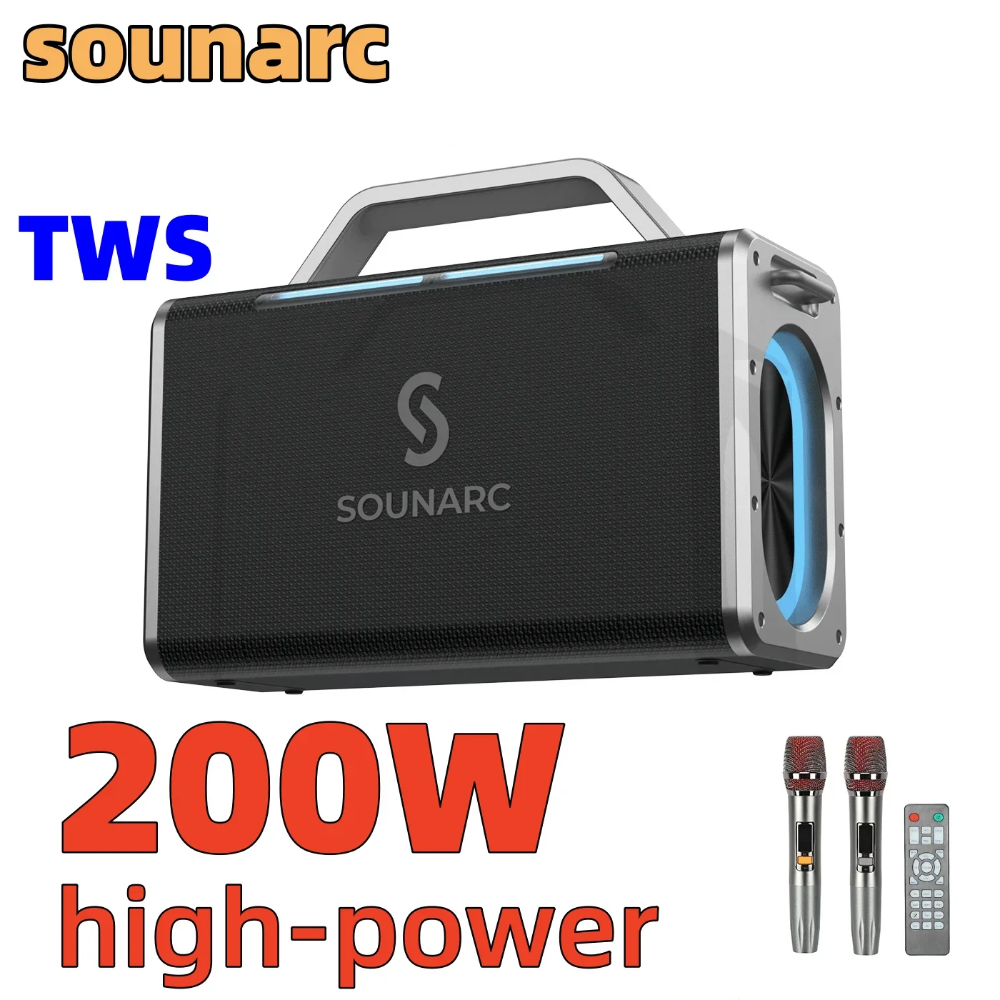 K2 200 Вт мощный Bluetooth-динамик уличный портативный многофункциональный сверхдлинный выносливый IPX6 водонепроницаемый караоке-динамик TF
K2 200 Вт мощный Bluetooth-динамик уличный портативный многофункциональный сверхдлинный выносливый IPX6 водонепроницаемый караоке-динамик TF