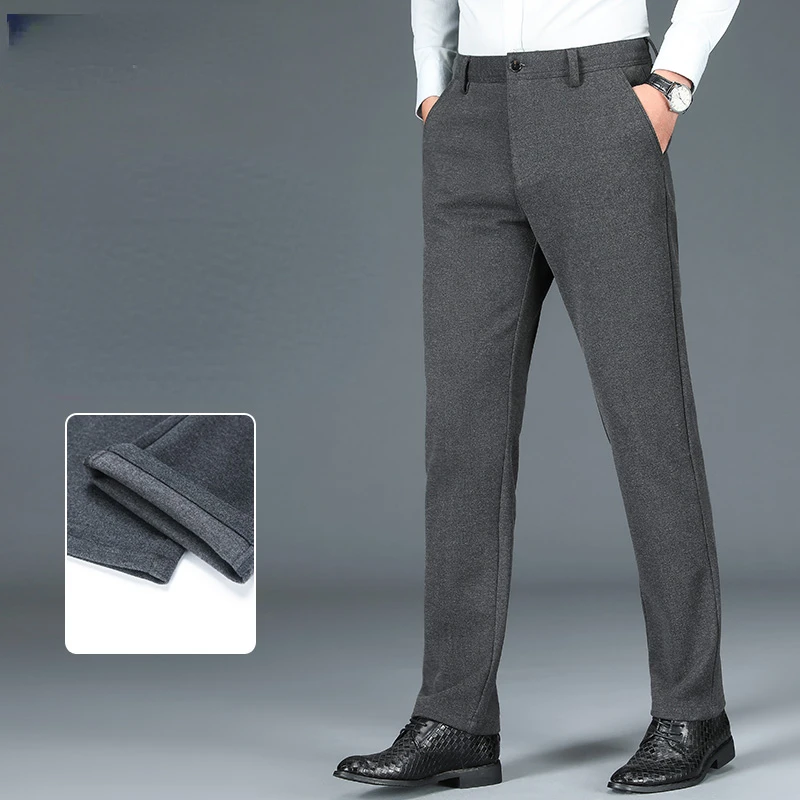 2022 Men's Autumn Winter Fashion Thick Business Casual Trousers Male Solid Color Formal Suit Pants Men Long Woolen Pants A453
2022 Men's Autumn Winter Fashion Thick Business Casual Trousers Male Solid Color Formal Suit Pants Men Long Woolen Pants A453