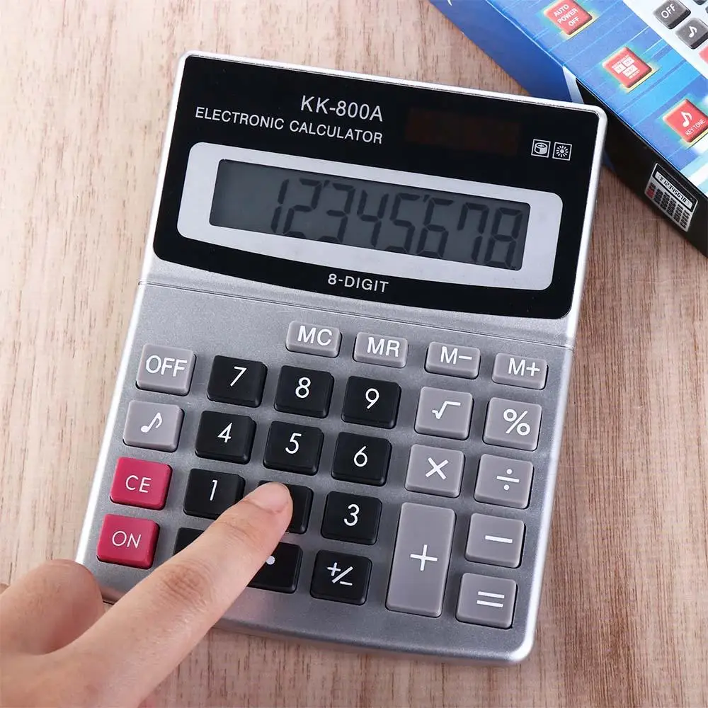 Desktop 8 Digits Display Arithmetic KK-800A Office Supplies Calculator Calculadora Calculating Machine Electronic Calculator
Desktop 8 Digits Display Arithmetic KK-800A Office Supplies Calculator Calculadora Calculating Machine Electronic Calculator
