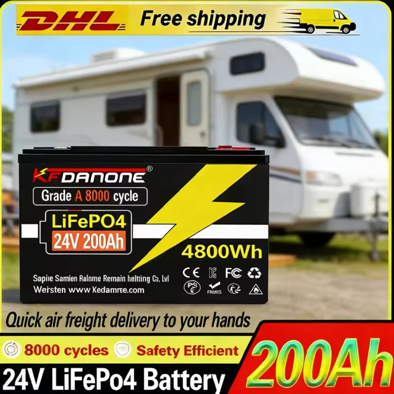 24V LiFePO4 Battery Low-Temp Protection 6000+ Cycles Perfect for RV Solar Marine Off-Grid Applications
24V LiFePO4 Battery Low-Temp Protection 6000+ Cycles Perfect for RV Solar Marine Off-Grid Applications