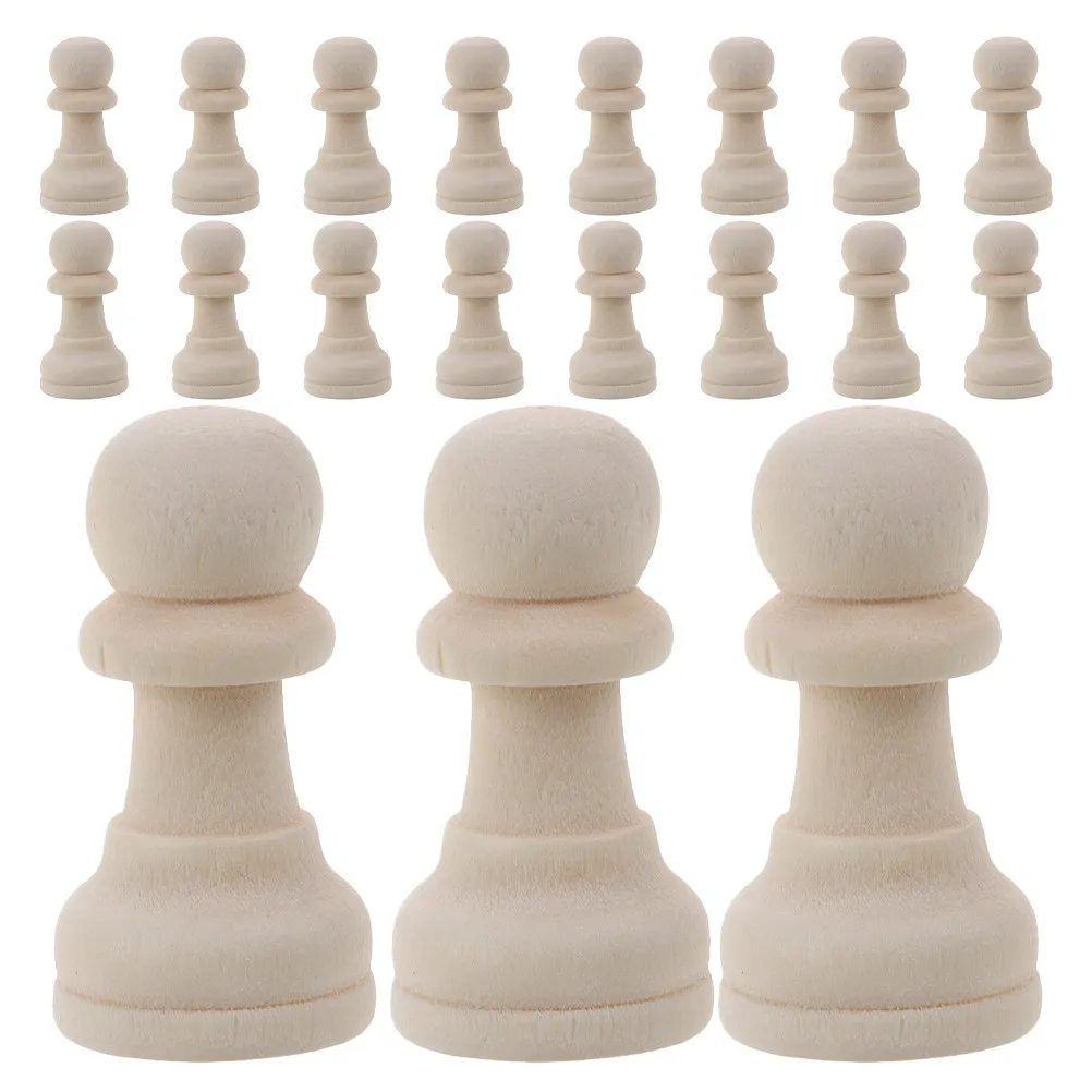 32Pcs Wood Chess Pieces Unfinished DIY Graffiti Replacement Smooth Surface Lightweight Compact Chessboard Accessories
32Pcs Wood Chess Pieces Unfinished DIY Graffiti Replacement Smooth Surface Lightweight Compact Chessboard Accessories