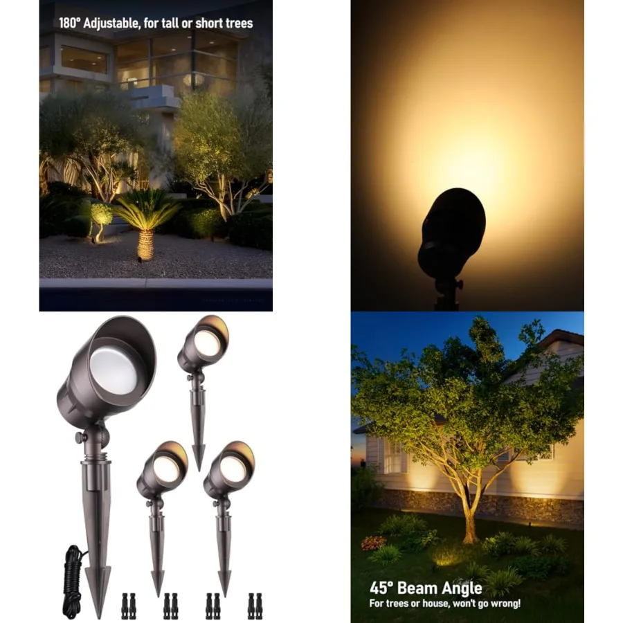 Low Voltage LED Landscape Spotlight, 5W 12V Pathway Lights Outdoor, CRI90, Aluminum Spot Lights for Garden, ETL Listed, IP65 Wa
Low Voltage LED Landscape Spotlight, 5W 12V Pathway Lights Outdoor, CRI90, Aluminum Spot Lights for Garden, ETL Listed, IP65 Wa