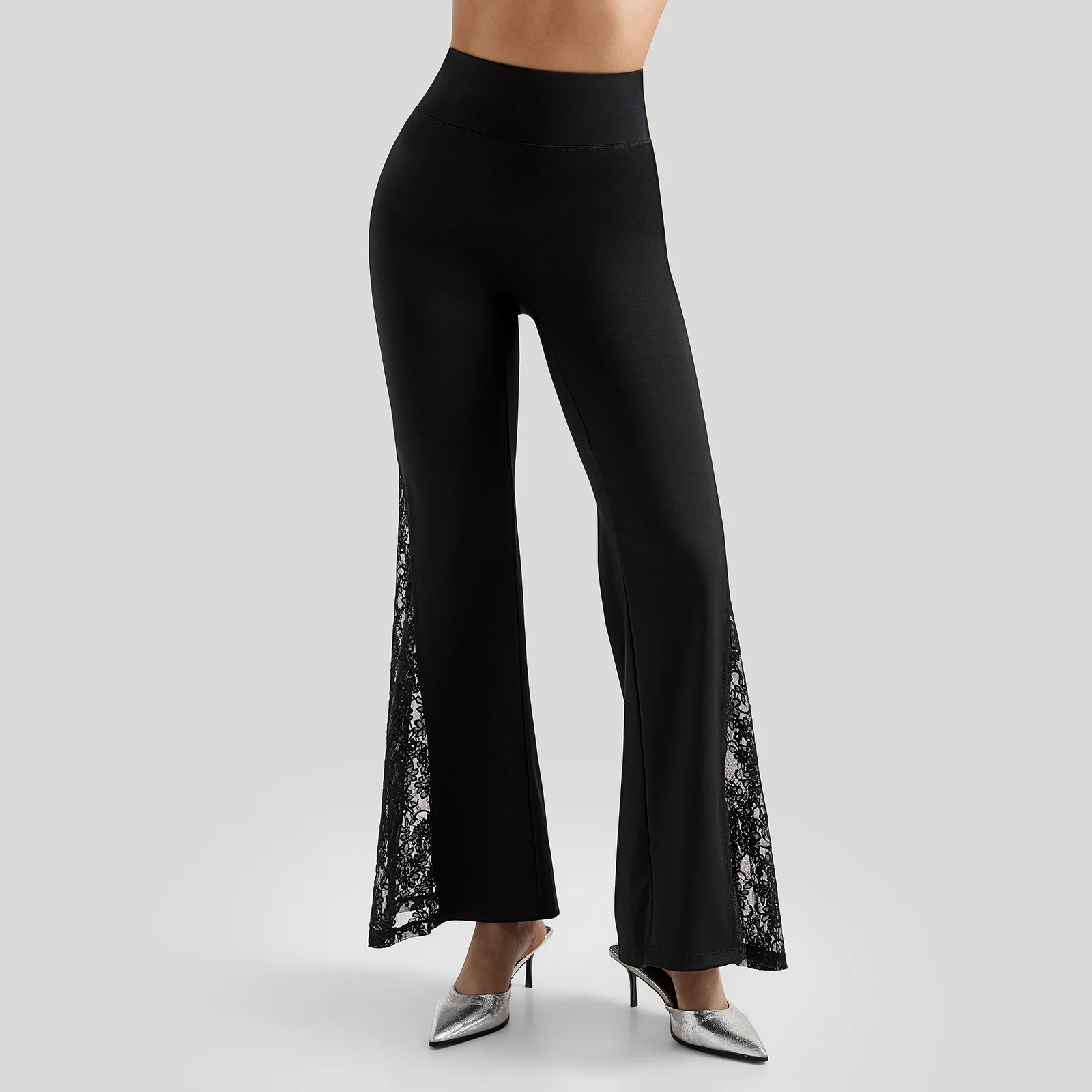 Women Punk Sexy See Through Lace Patchwork Flare Pants Streetwear High Waist Wid Leg Vintage Trousers Y2k Pants Female
Women Punk Sexy See Through Lace Patchwork Flare Pants Streetwear High Waist Wid Leg Vintage Trousers Y2k Pants Female