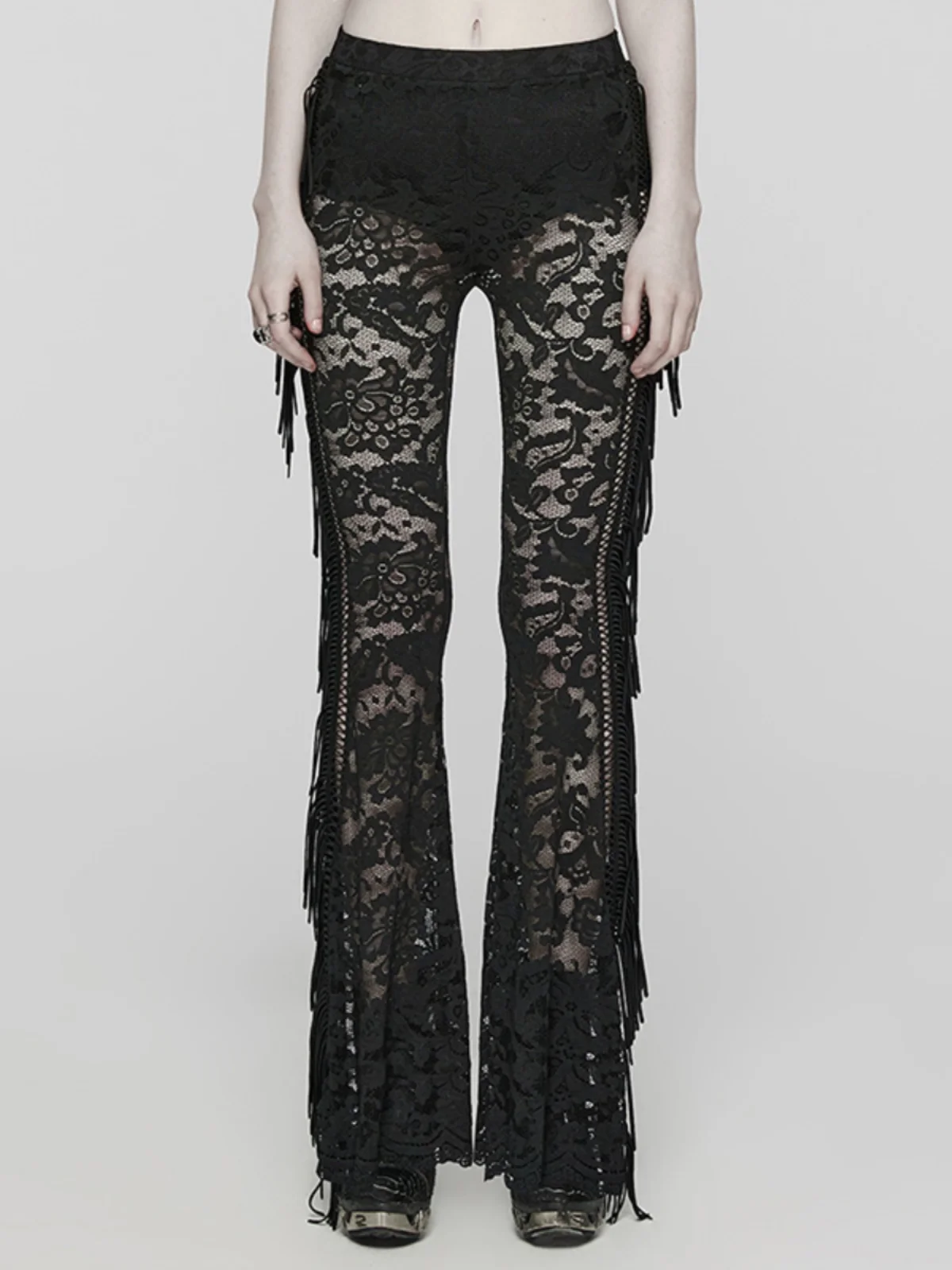 Gothic Style Lace Casual Pants Women's 2026 New See-through Elastic High-waist Flared Rock Slim Black Long Trousers
Gothic Style Lace Casual Pants Women's 2026 New See-through Elastic High-waist Flared Rock Slim Black Long Trousers