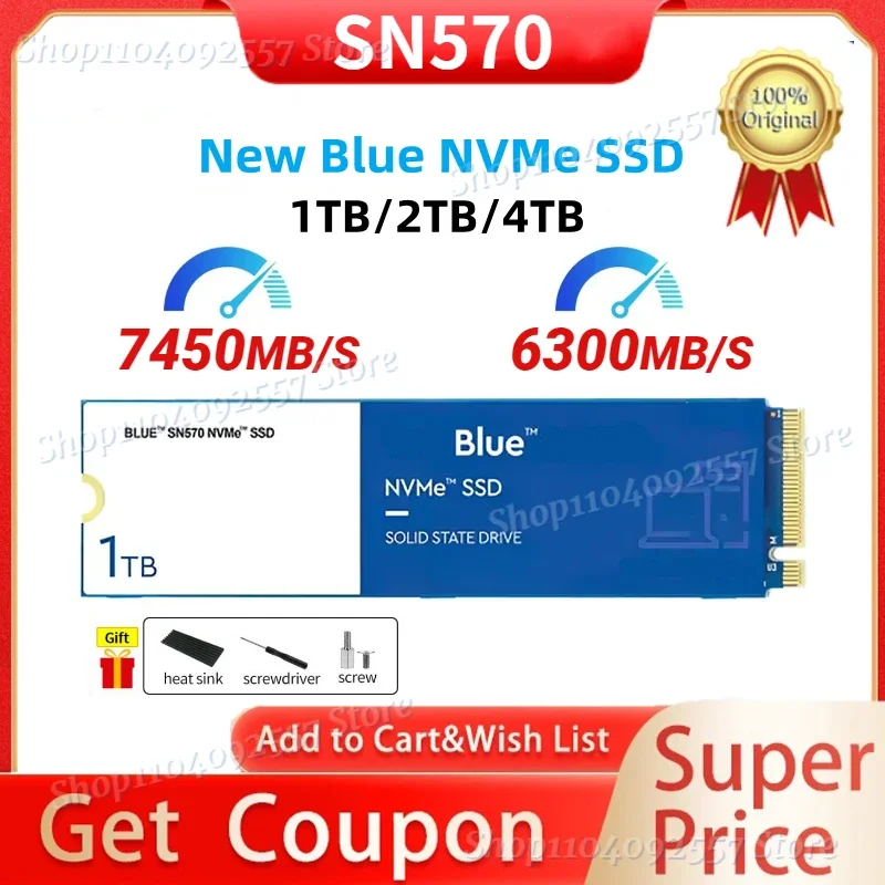 Новый SN570 Western оригинальный NVMe SSD 500G 1 ТБ 2 ТБ 4 ТБ Gen4 PCIe M.2 2280 3D NAND внутренний игровой твердотельный накопитель для ПК PS4 PS5
Новый SN570 Western оригинальный NVMe SSD 500G 1 ТБ 2 ТБ 4 ТБ Gen4 PCIe M.2 2280 3D NAND внутренний игровой твердотельный накопитель для ПК PS4 PS5