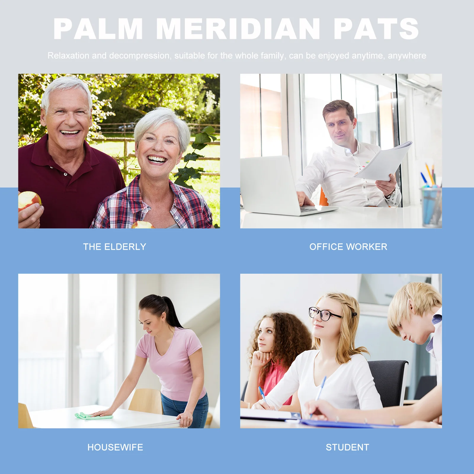 2Pcs Meridian Beating Pats Silicone Palm Shape Massage Tool Lightweight Body Massager for Neck Shoulder Back Foot Pain
2Pcs Meridian Beating Pats Silicone Palm Shape Massage Tool Lightweight Body Massager for Neck Shoulder Back Foot Pain