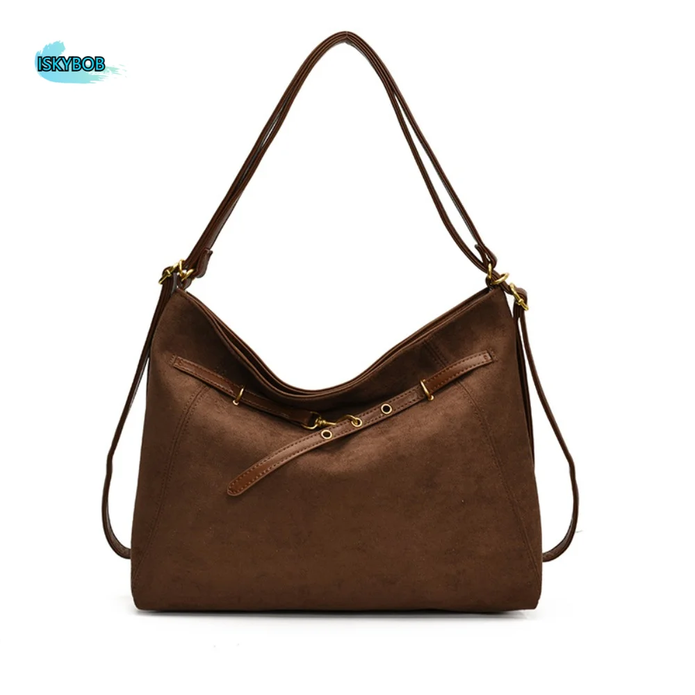 Cute Large Capacity Suede Tote Bag Vintage Elegant Commuting Shoulder Bag Pure Color Handbag Underarm Bag Travel
Cute Large Capacity Suede Tote Bag Vintage Elegant Commuting Shoulder Bag Pure Color Handbag Underarm Bag Travel