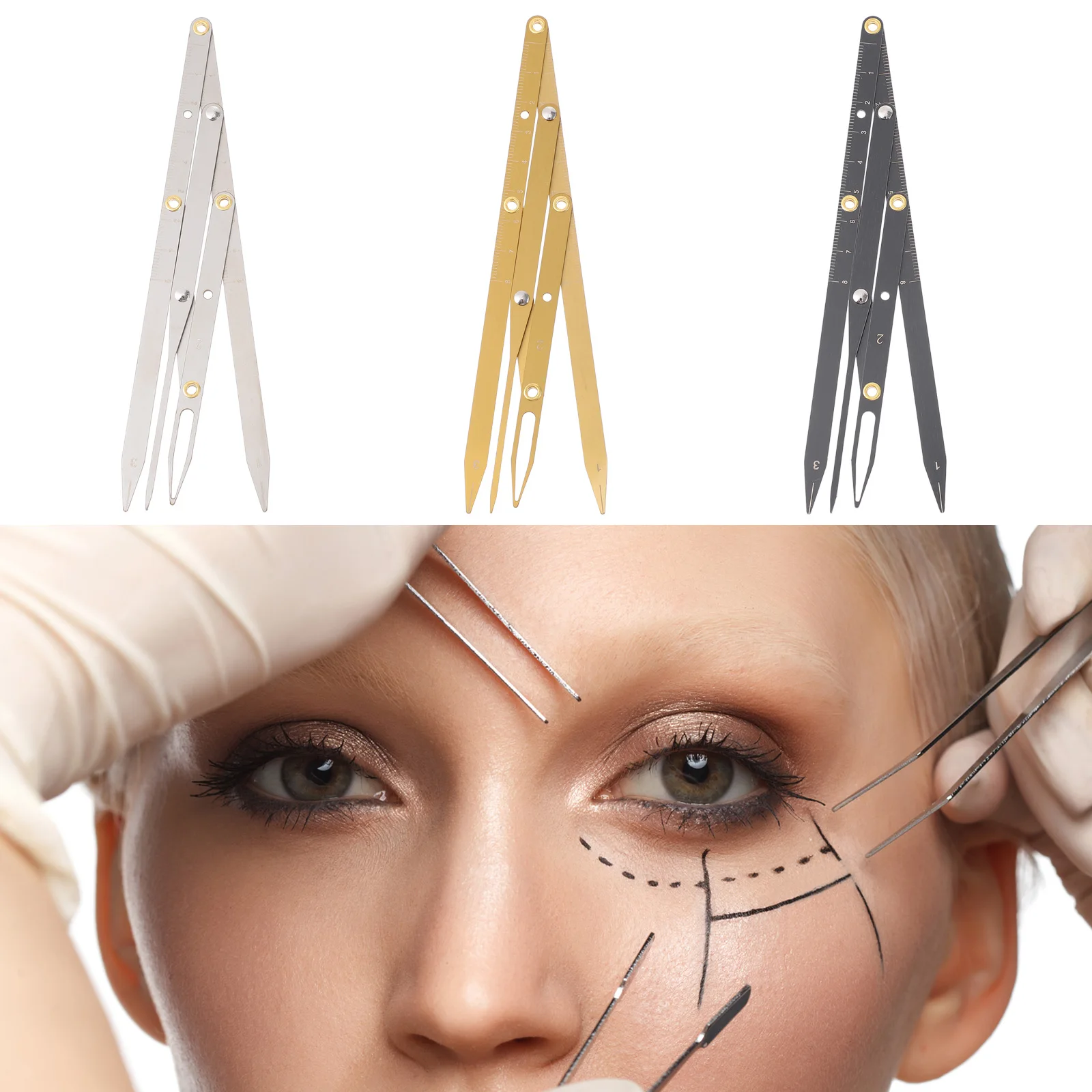 Eyebrow Scale Positioning Tool Ruler Measuring Measurement Makeup Microblading Adjustable
Eyebrow Scale Positioning Tool Ruler Measuring Measurement Makeup Microblading Adjustable