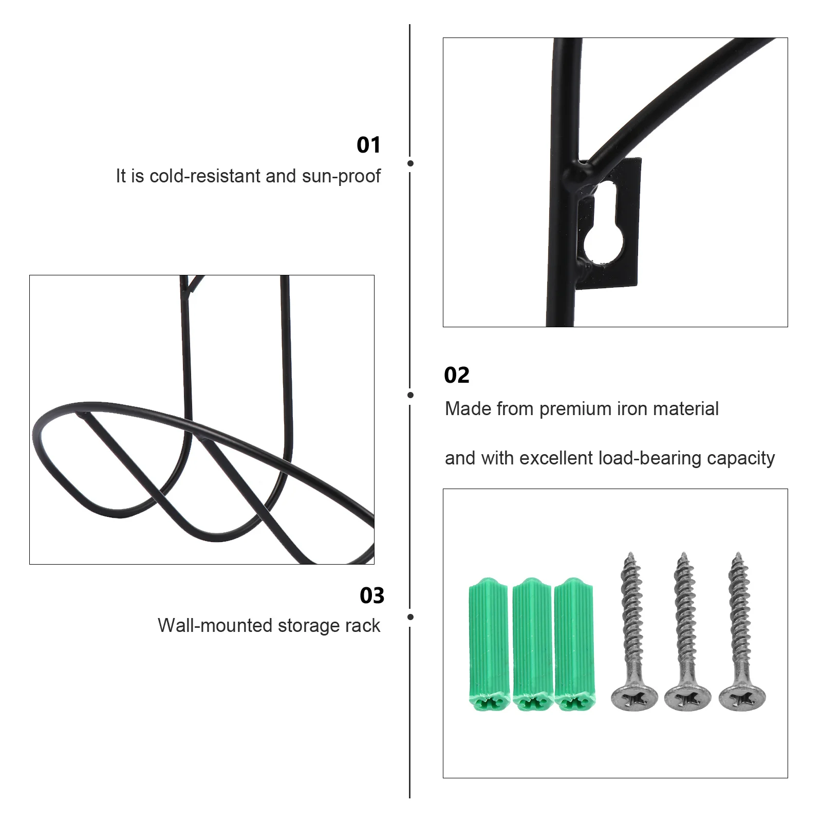 1Set Wall Mounted Garden Hose Storage Rack Heavy Duty Iron Bracket Anti-Corrosion Hose Holder Organizer Prevents Kinks and
1Set Wall Mounted Garden Hose Storage Rack Heavy Duty Iron Bracket Anti-Corrosion Hose Holder Organizer Prevents Kinks and