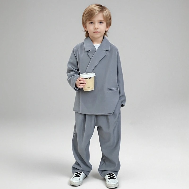 Boys Suits Outfits Spring Casual Loose Page Boy Wedding Costume 2 To 12 Y Toddler Children Host Catwalk Performing Blazers Set
Boys Suits Outfits Spring Casual Loose Page Boy Wedding Costume 2 To 12 Y Toddler Children Host Catwalk Performing Blazers Set