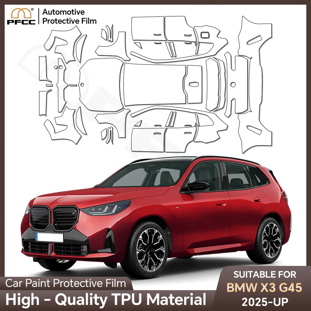 For BMW X3 G45 Sport 30 M50 M Sport 2025 Paint Protection Film Anti-Scratch Body Sticker Original Pre Cut PPF TPU Transparent
For BMW X3 G45 Sport 30 M50 M Sport 2025 Paint Protection Film Anti-Scratch Body Sticker Original Pre Cut PPF TPU Transparent