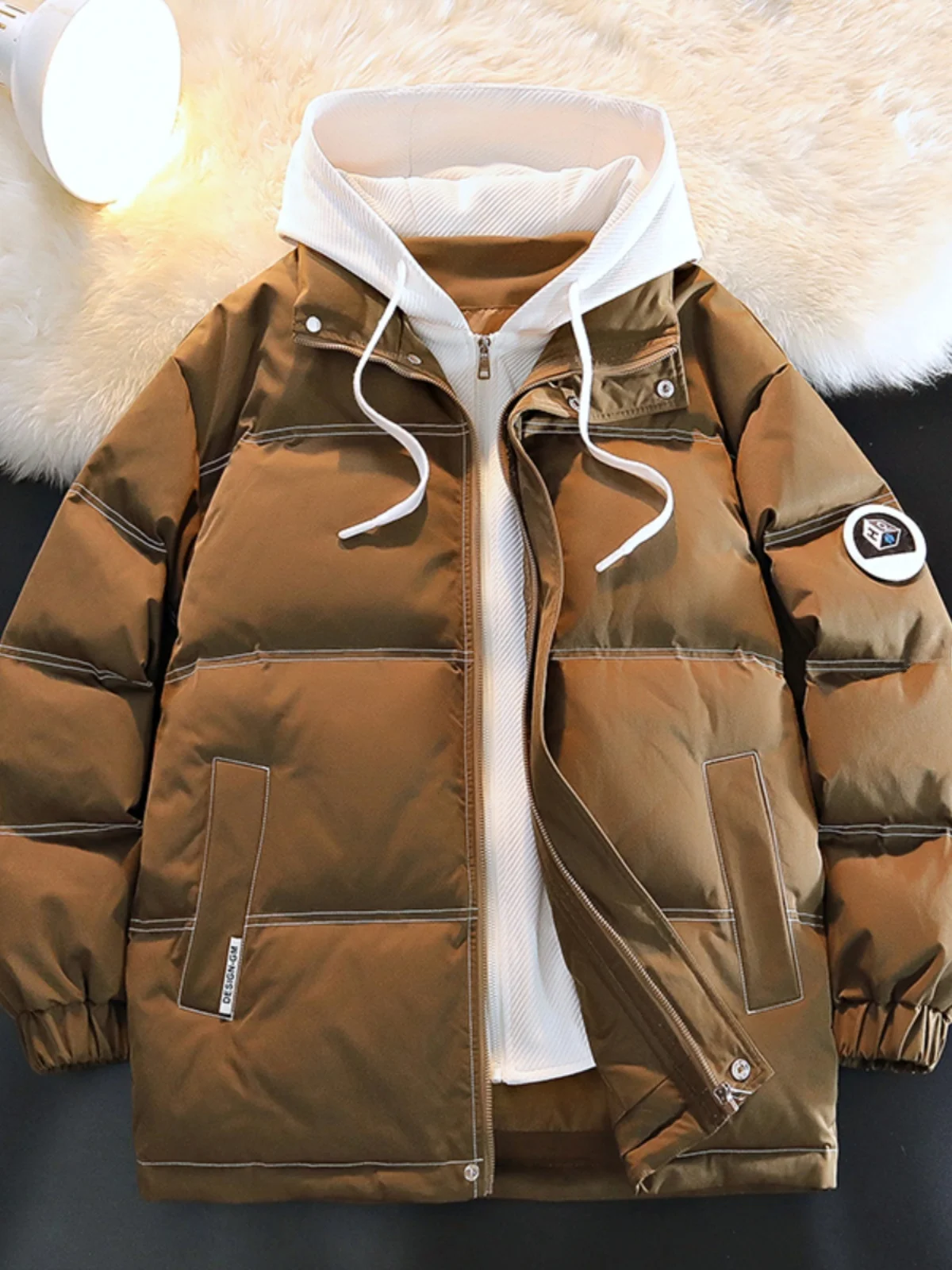 Men's Hooded Jaet Thiened American Sle Loose Outerwear Spring Autumn Winter Faion Trendy Coat Youth ular Polyester...
Men's Hooded Jaet Thiened American Sle Loose Outerwear Spring Autumn Winter Faion Trendy Coat Youth ular Polyester...